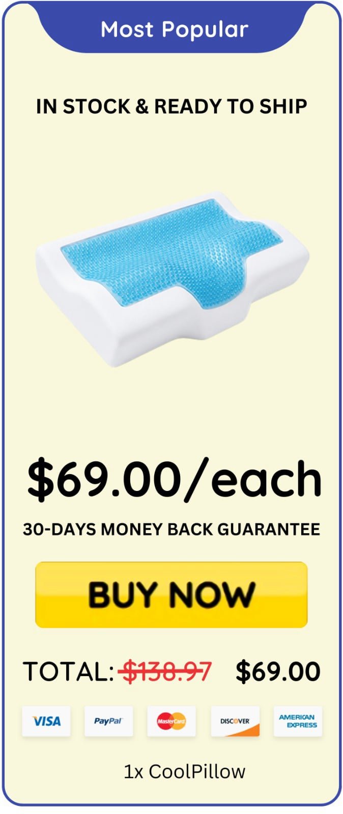 CoolPillow offer price 